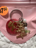 K initial keychain charm