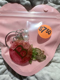 B initial keychain charm