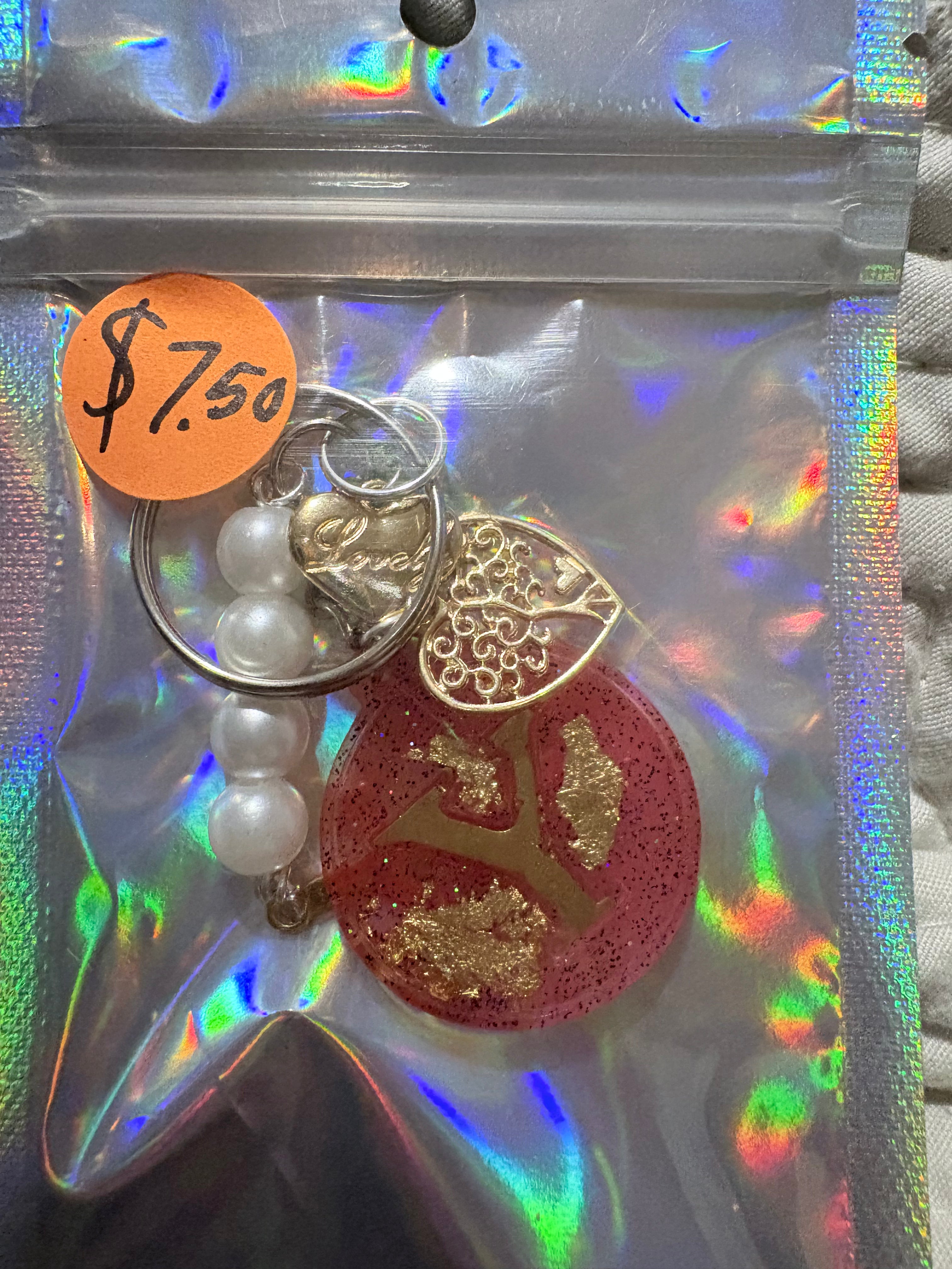 Y initial keychain charm